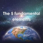 The planet Earth viewed from a starry nebula, illustrating the concept of the 5 fundamental elements and their connection to biofield balance.