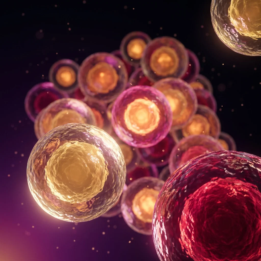 Cross-section diagram showing visceral fat around internal organs vs subcutaneous fat under the skin.